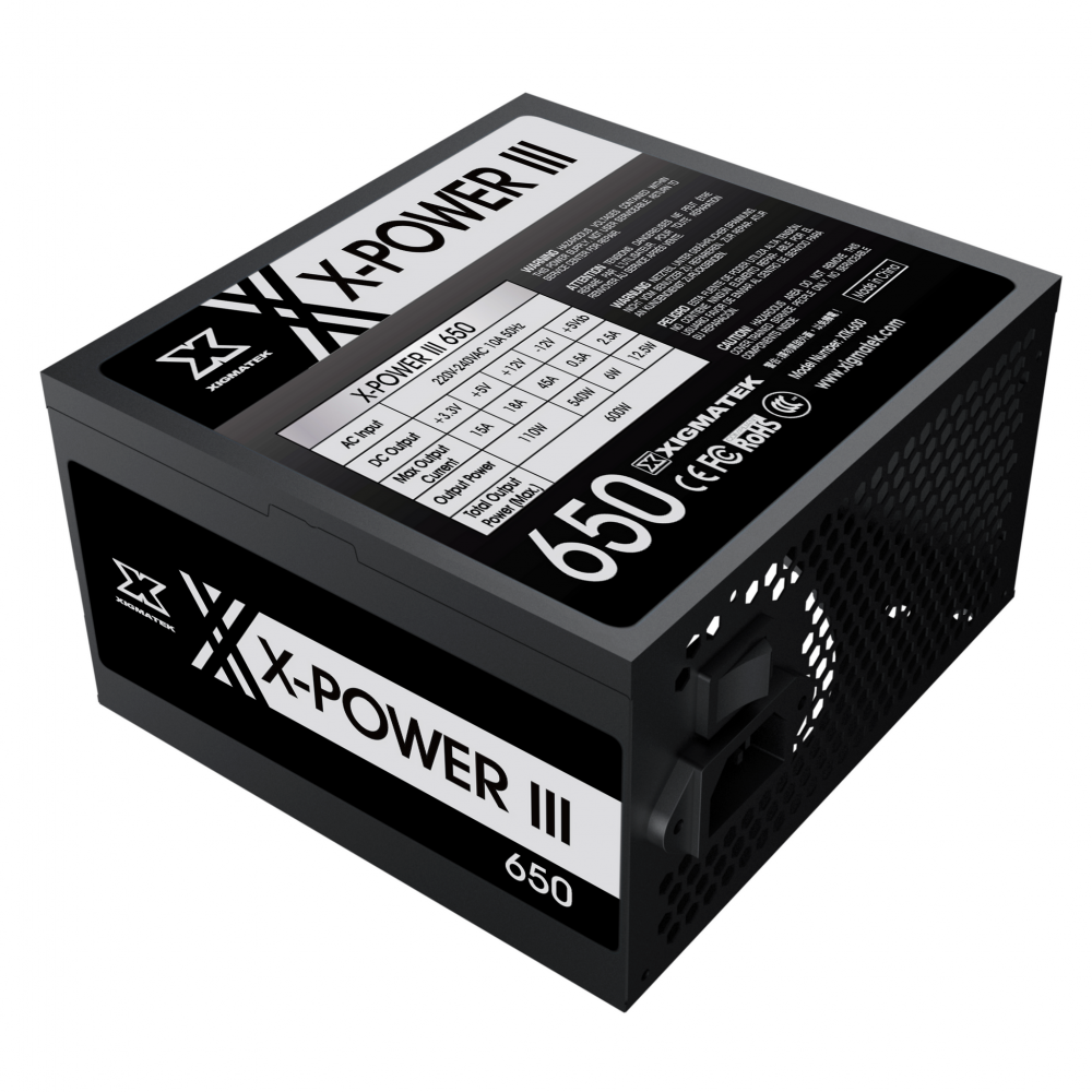 Nguồn máy tính Xigmatek X- Power III 650 (600W, 230v) x650
