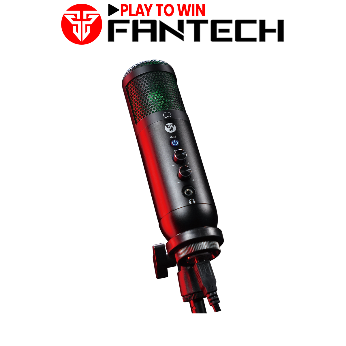 Bộ Micro Fantech MCX01 LEVIOSA LED RGB - mic live , livestream, mic chuyên dụng