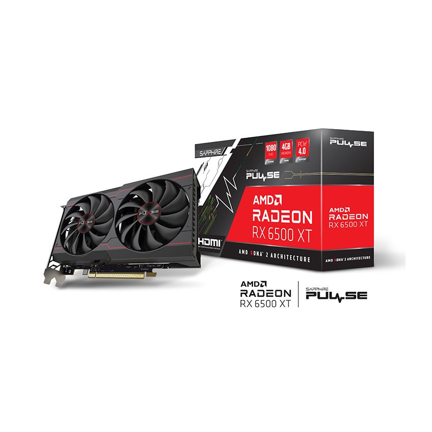 Cạc màn hình SAPPHIRE PULSE RX 6500 XT GAMING OC 4GB GDDR6