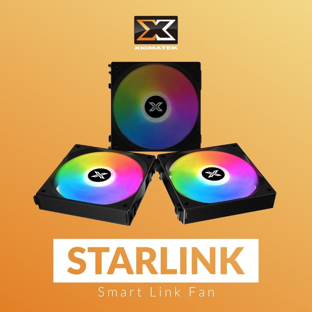 Fan XIGMATEK STARLINK - EN41303 - ARGB, MODULAR DESIGN, PACK x3
