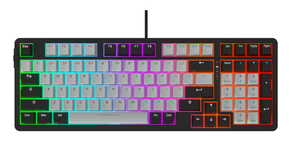 Bàn phím quang cơ Gaming DAREU EK98X PBT BLACK-GREY