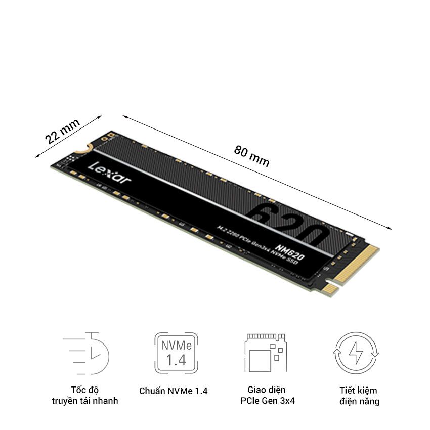 Ổ cứng Lexar M.2 2280 NVME 512GB_LNM620X512G-RNNNG