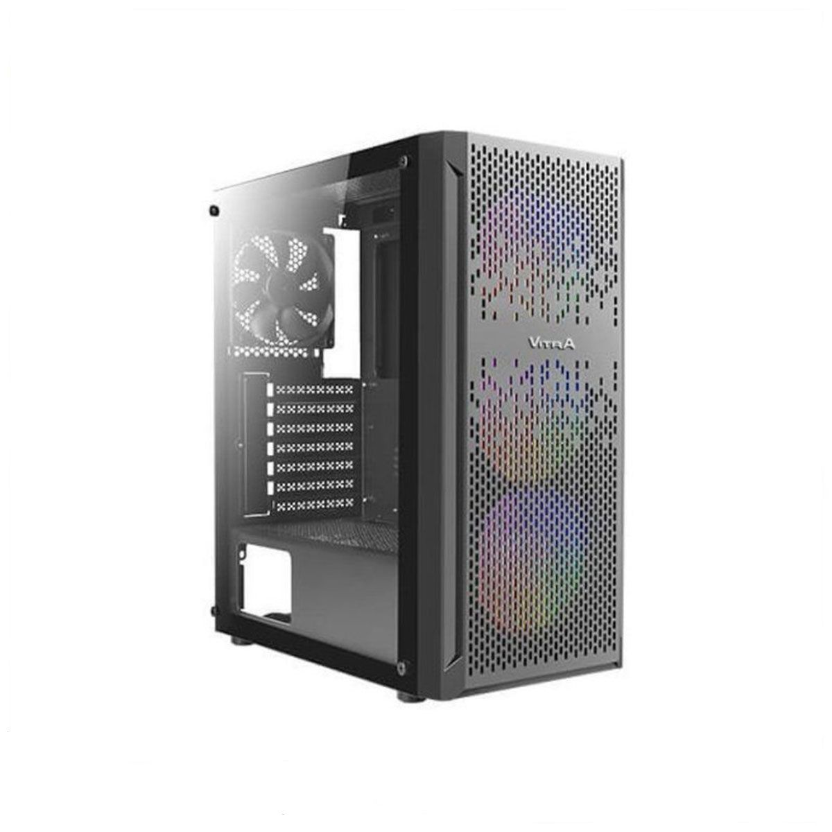 Case Vitra Saphira NX11 3FRGB E-ATX Black (E-ATX/Mid Tower/Kem 3fan RGB)