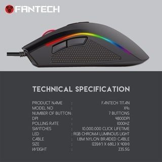 Chuột Gaming có dây Fantech TITAN X4S