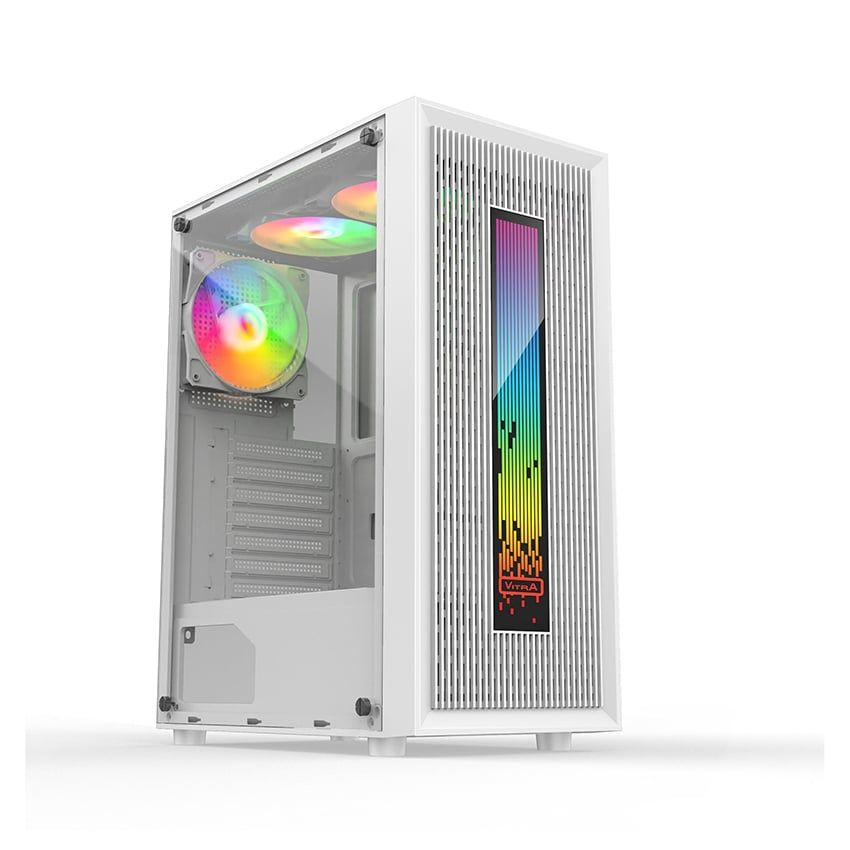 Vỏ case VITRA CERES V308 ARGB KÈM 1FAN RGB Màu trắng