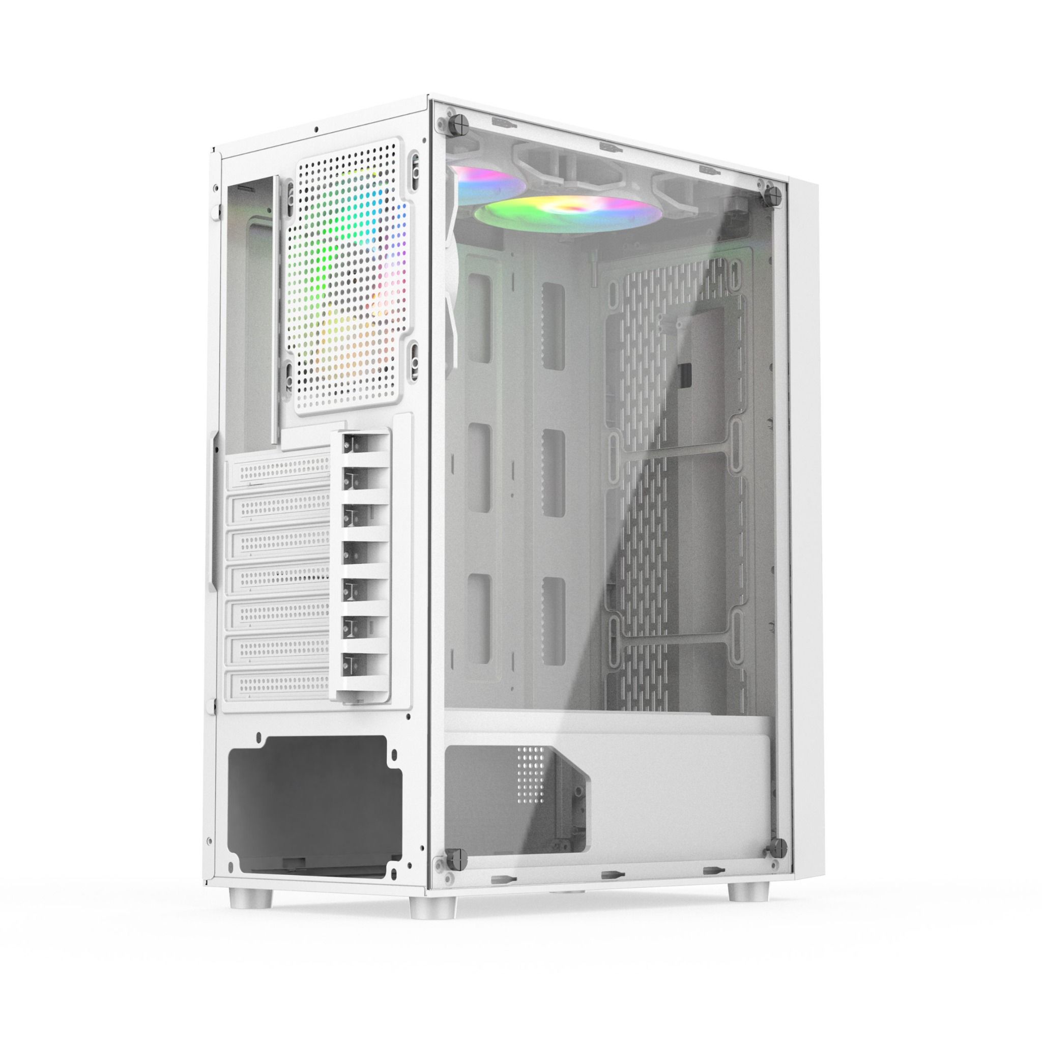Vỏ case VITRA CERES V308 ARGB KÈM 1FAN RGB Màu trắng