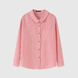 Áo Sơ Mi Kẻ LIZARD Cotton Dài Tay Cho Nữ 2SP23S053