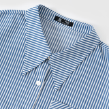 Áo Sơ Mi Kẻ LIZARD Cotton Dài Tay Cho Nữ 2SP23S053