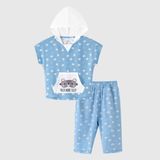 Bộ hoodie LIZARD trẻ em in hình gấu - 6SP23T142