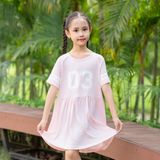 Váy Liền Thân Bé Gái LIZARD Thiết Kế Hai Tầng Bồng Bềnh DR081