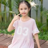 Váy Liền Thân Bé Gái LIZARD Thiết Kế Hai Tầng Bồng Bềnh DR081