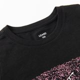 Áo T-shirt bé gái LIZARD in họa tiết The Forest Camp màu đen hồng Black Pink H25