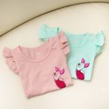 Bộ mặc nhà bé gái LIZARD in hình chú heo xinh xắn 5SP23T115