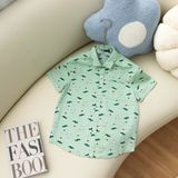 Áo sơ mi cộc tay bé trai LIZARD sơ mi ngắn tay bé trai 4SP23T121