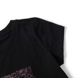 Áo T-shirt bé gái LIZARD in họa tiết The Forest Camp màu đen hồng Black Pink H25