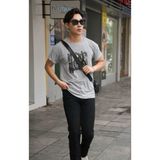 Áo T-shirt nam LIZARD áo thun Motorcycle in chữ All The Gear All The Time H-24