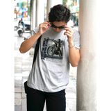 Áo T-shirt nam LIZARD áo thun Motorcycle in chữ All The Gear All The Time H-24