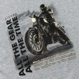 Áo T-shirt nam LIZARD áo thun Motorcycle in chữ All The Gear All The Time H-24