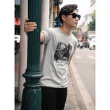 Áo T-shirt nam LIZARD áo thun Motorcycle in chữ All The Gear All The Time H-24