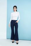 Áo thun nữ LIZARD crop top dài tay bèo xoắn nữ 2SS23T023