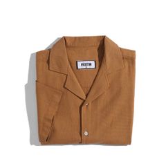 ÁO SƠ MI LINEN TAY NGẮN BROWN