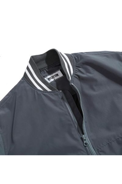 JACKET BOMBER DÙ MÀU XÁM