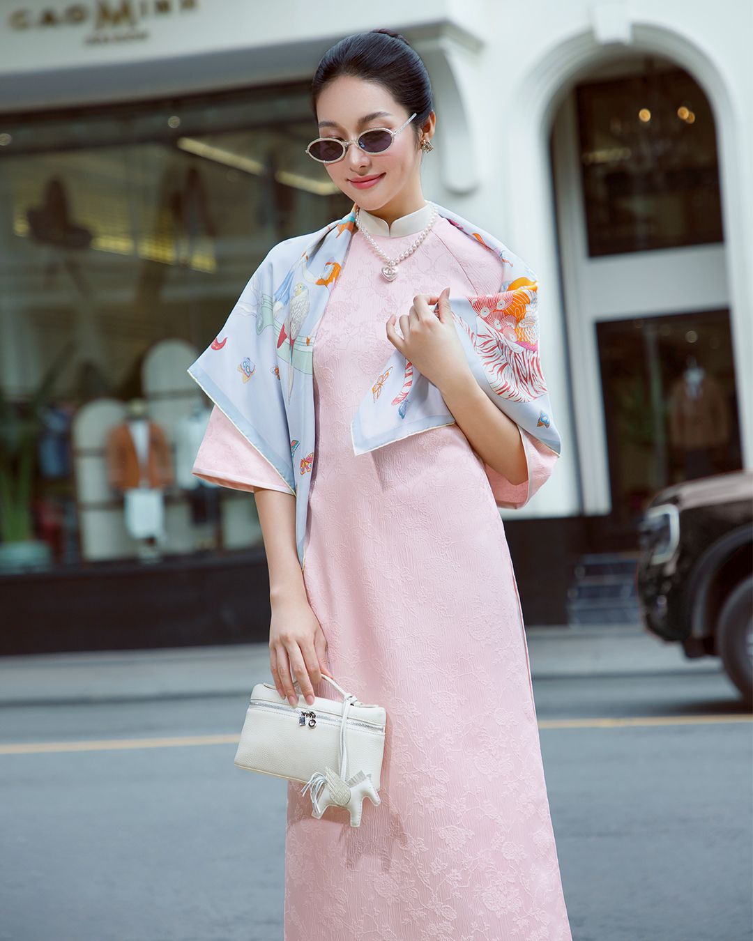 SET ÁO DÀI XUÂN HỒNG K CLOSET S2015