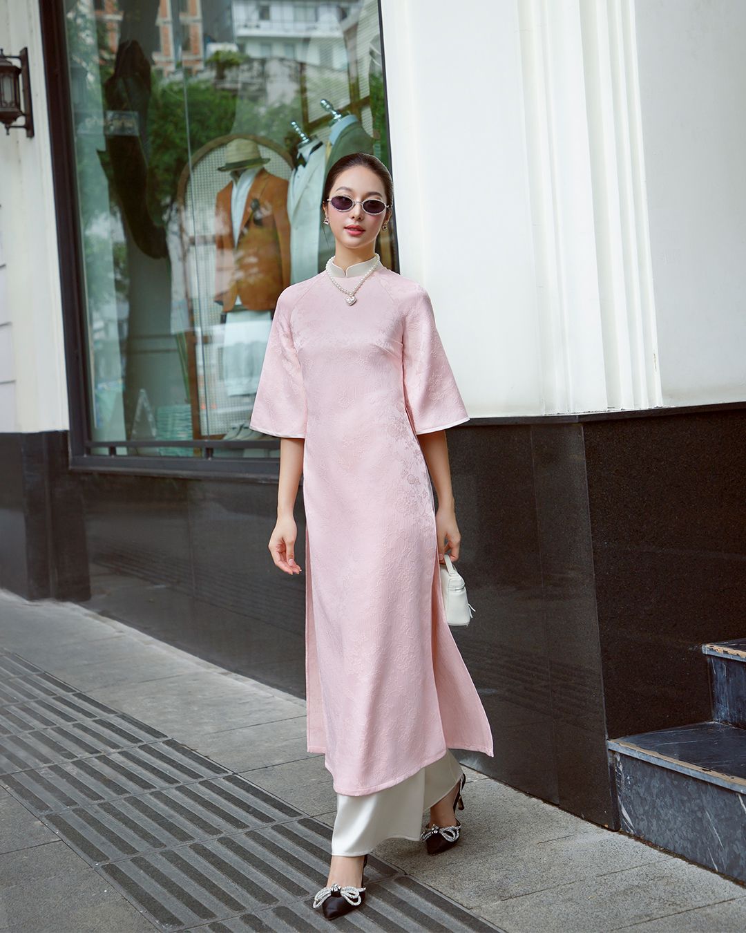 SET ÁO DÀI XUÂN HỒNG K CLOSET S2015