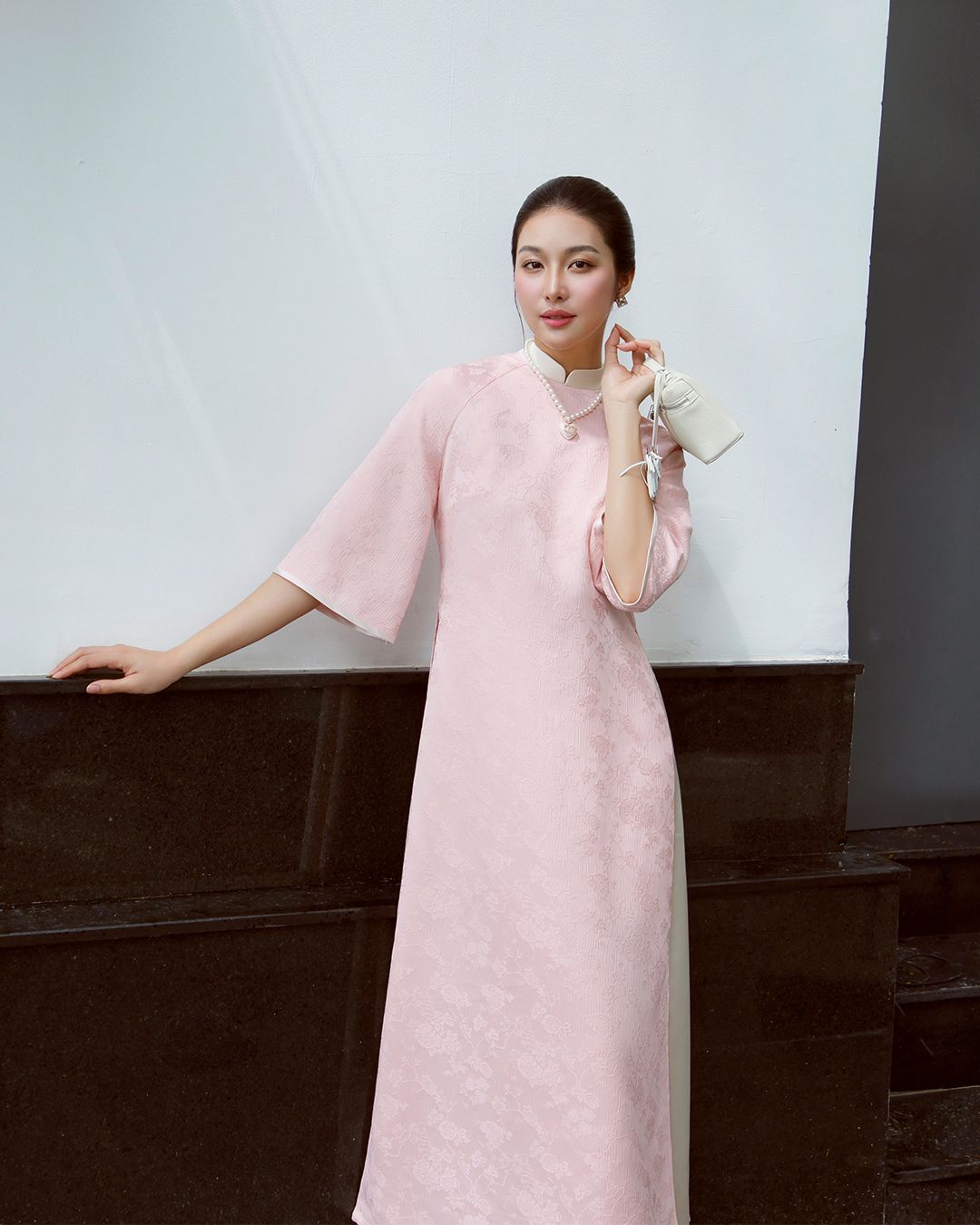 SET ÁO DÀI XUÂN HỒNG K CLOSET S2015