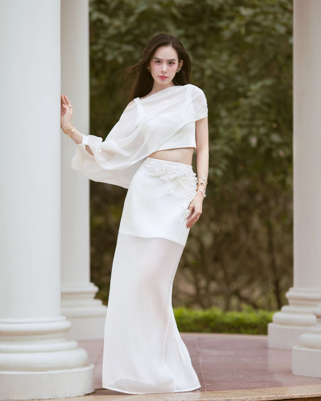CALLA LILY MIDI SKIRT K CLOSET V4016