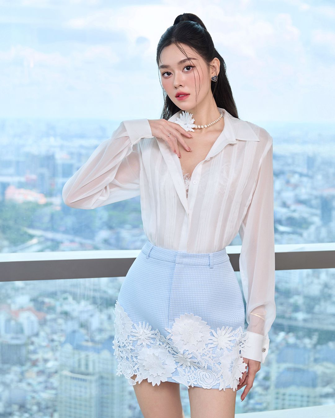 ÁO SƠ MI TAY DÀI XẾP LY NHỎ K CLOSET A1020