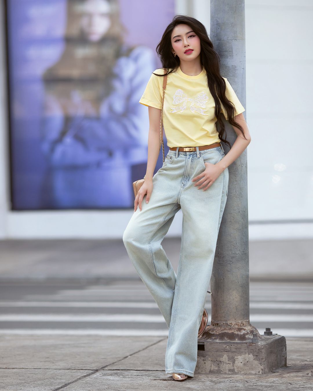 ÁO THUN TAY NGẮN NƠ REN K CLOSET A4005