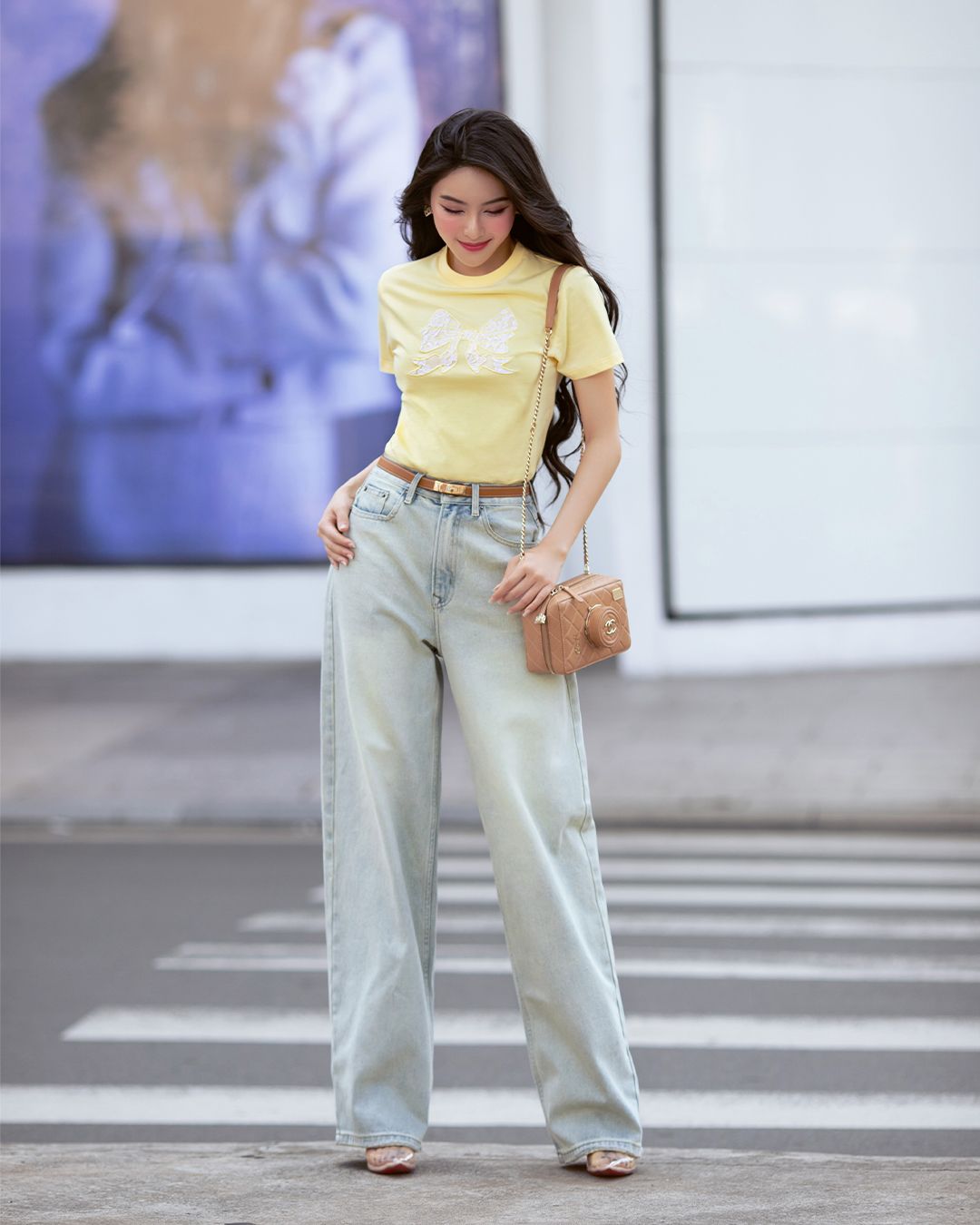 ÁO THUN TAY NGẮN NƠ REN K CLOSET A4005