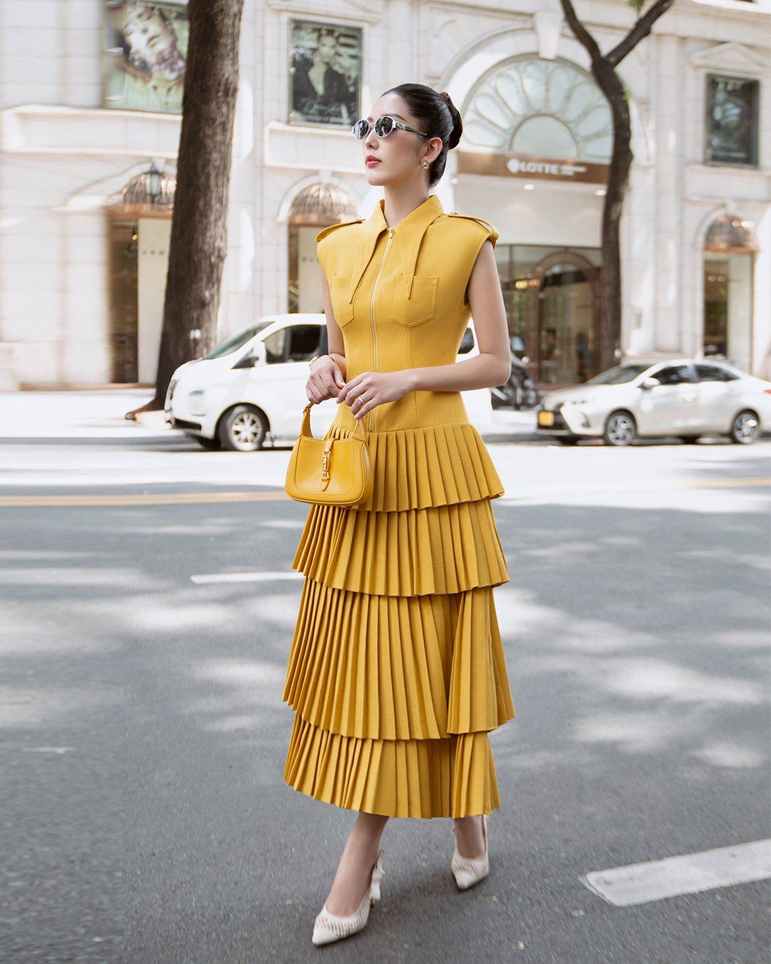 ĐẦM DÀI XẾP LY 4 TẦNG K CLOSET D1022