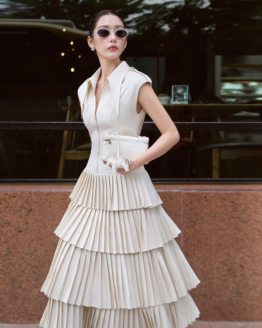 ĐẦM DÀI XẾP LY 4 TẦNG K CLOSET D1022