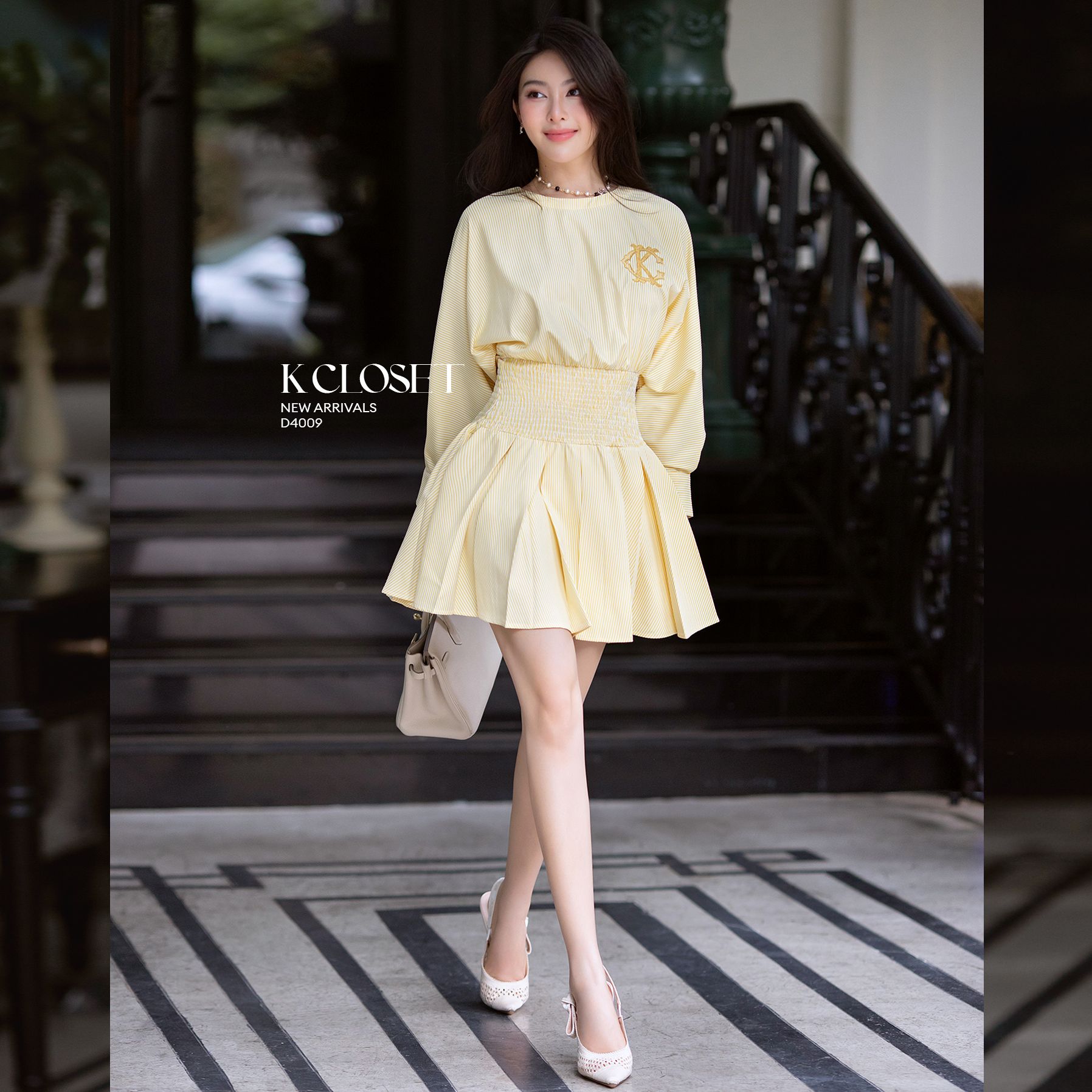 ANGEL PLEATED ICONIC DRESS K CLOSET D4009