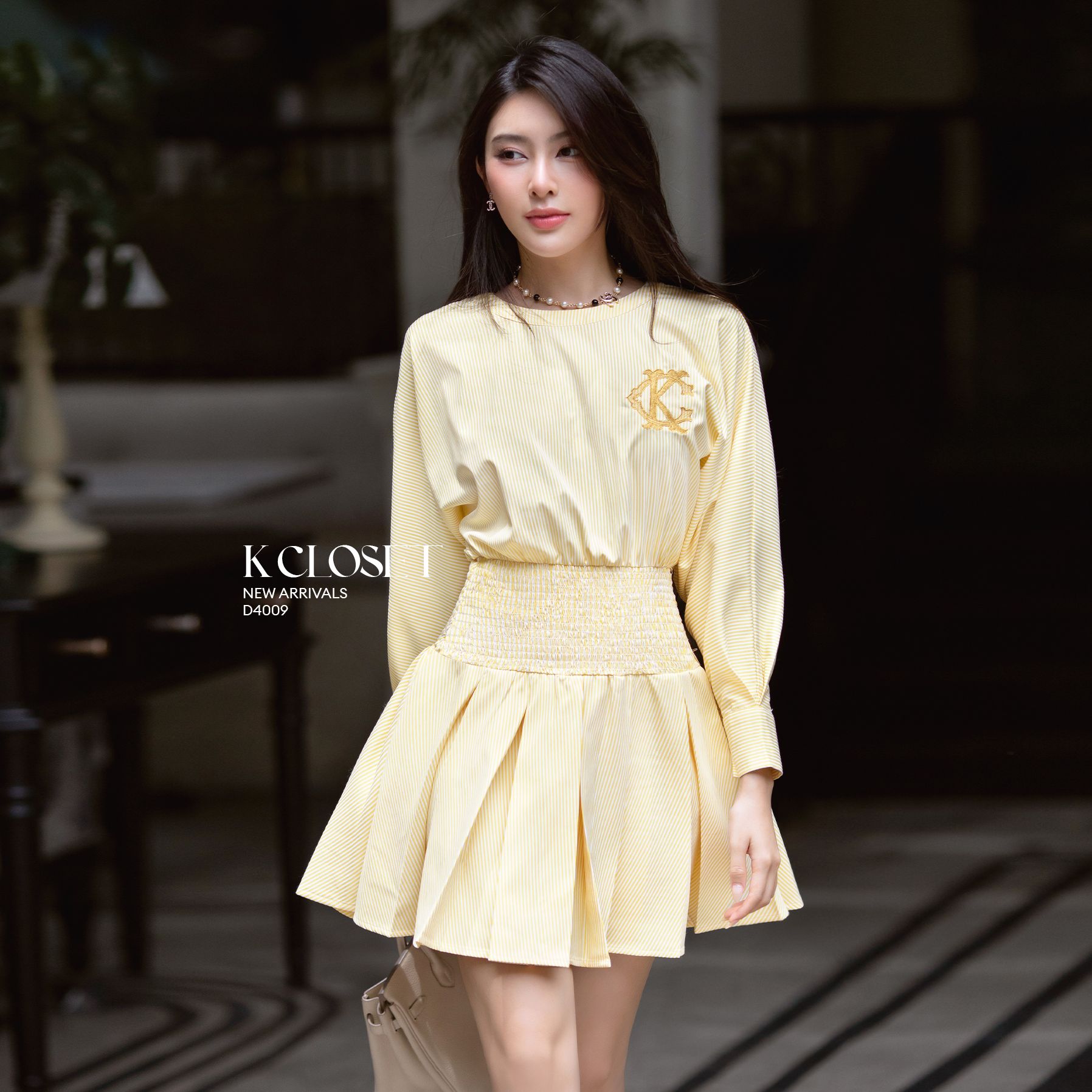 ANGEL PLEATED ICONIC DRESS K CLOSET D4009