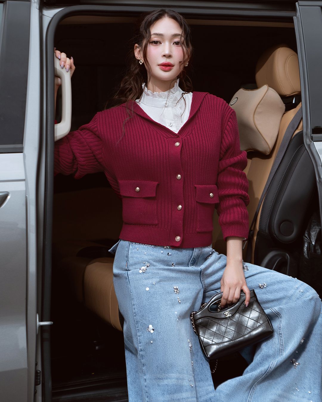 ÁO LEN CARDIGAN TÚI HỘP K CLOSET A2031