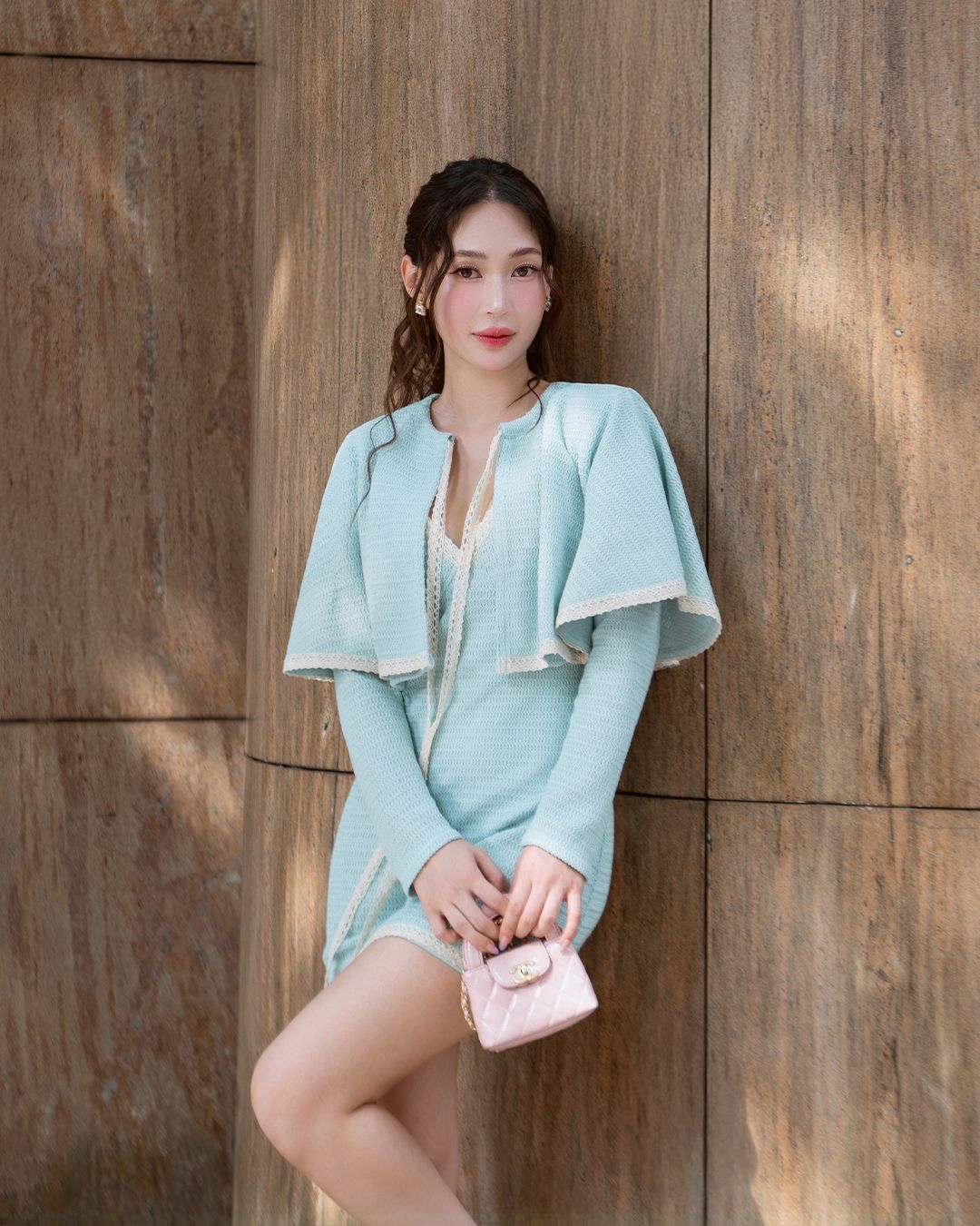 SET ĐẦM NGẮN HAI DÂY + ÁO KHOÁC CHOÀNG VAI K CLOSET S2019