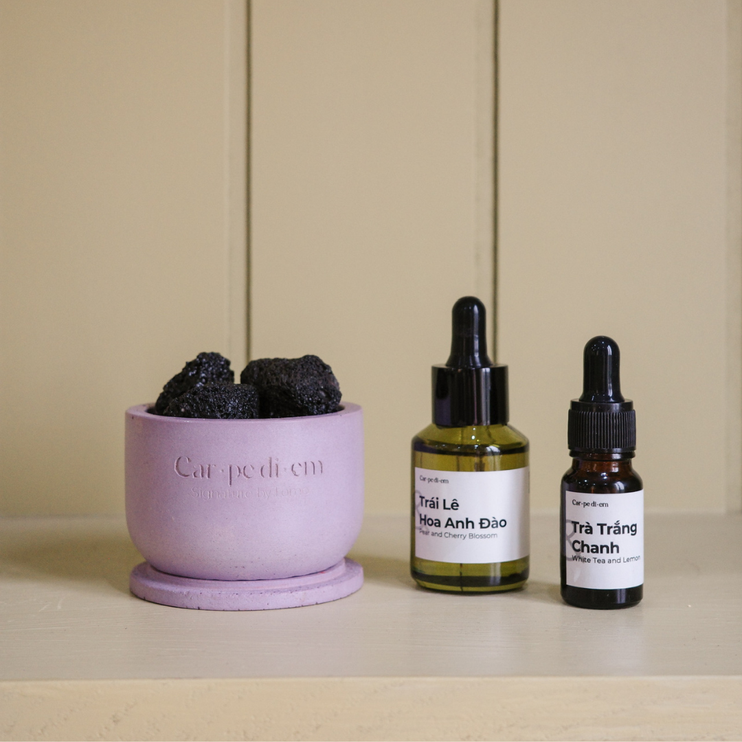 Combo #2 – Đá thơm khuếch hương & tinh dầu nhỏ giọt 30ml