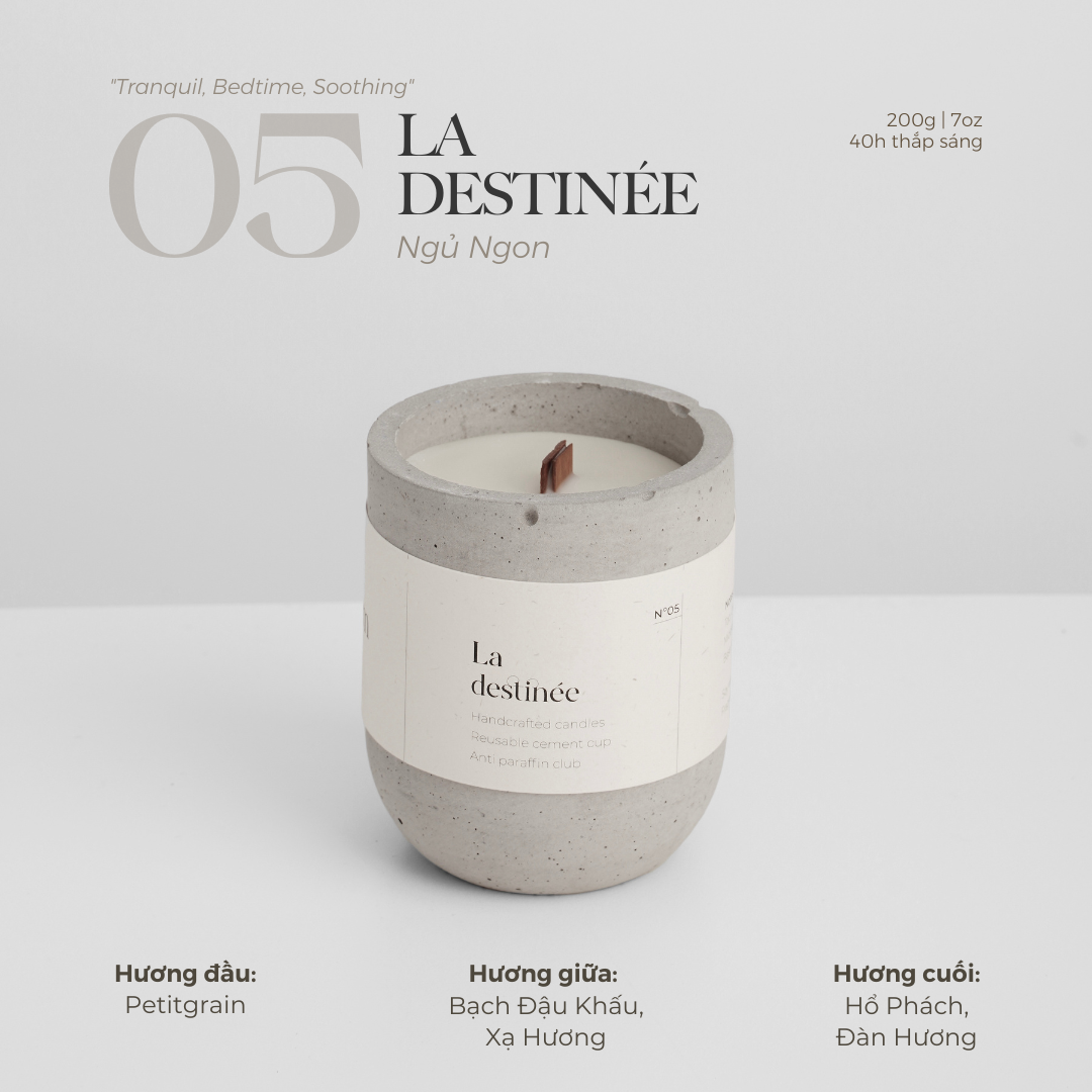 Hũ nến xi măng Ngủ Ngon - La Destinée