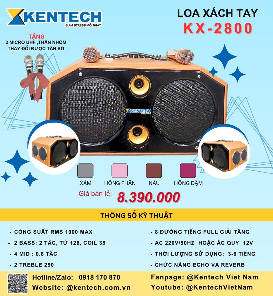 Loa Xách tay KX-2800