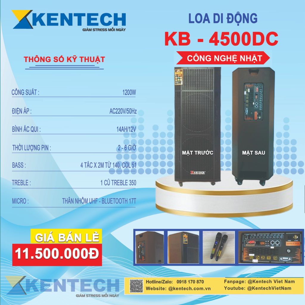 Loa Di Động Kentech KB-4500DC