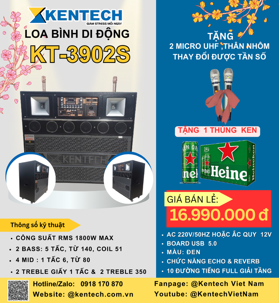 LOA DI ĐỘNG KT-3902S