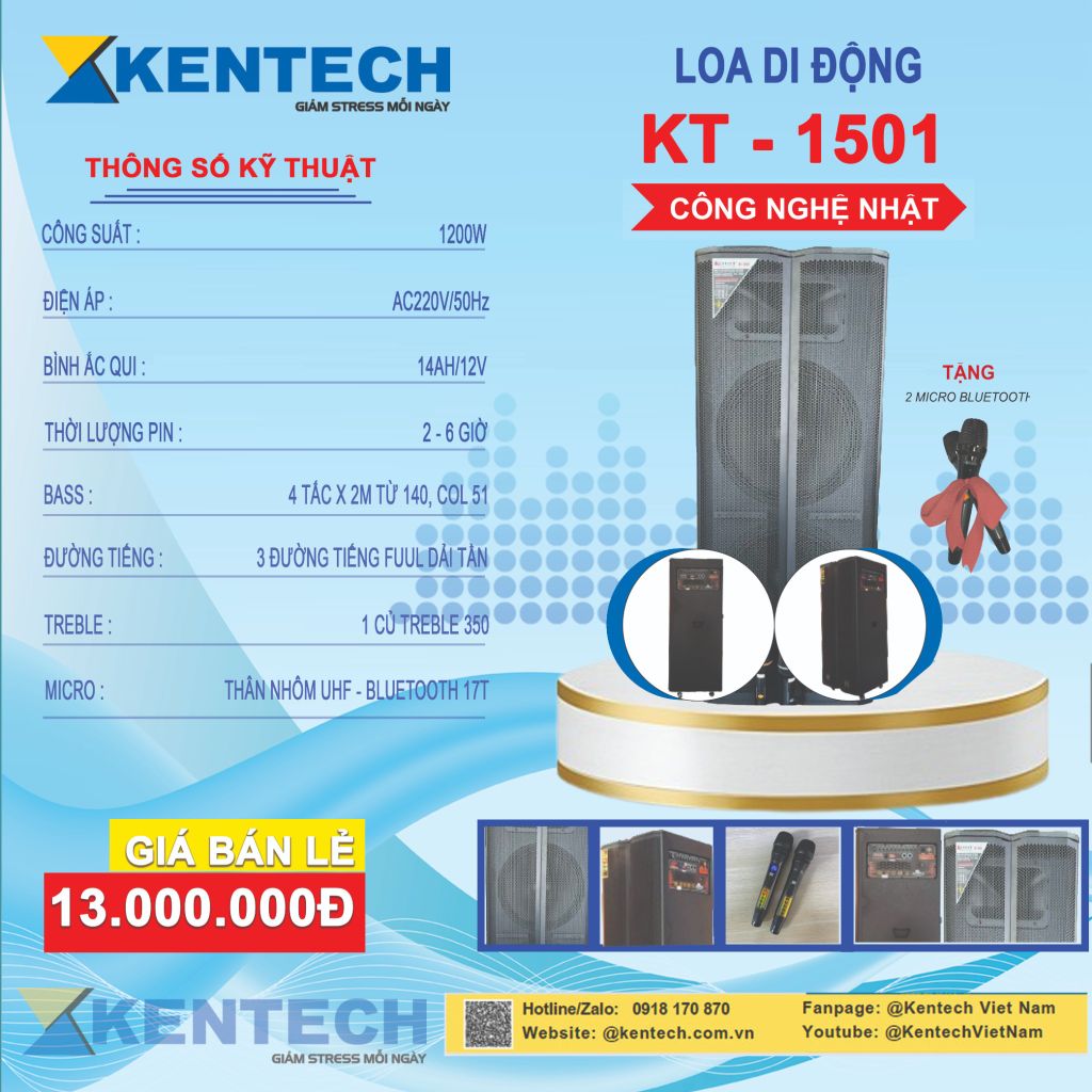 Loa Di Động Kentech KT-1501