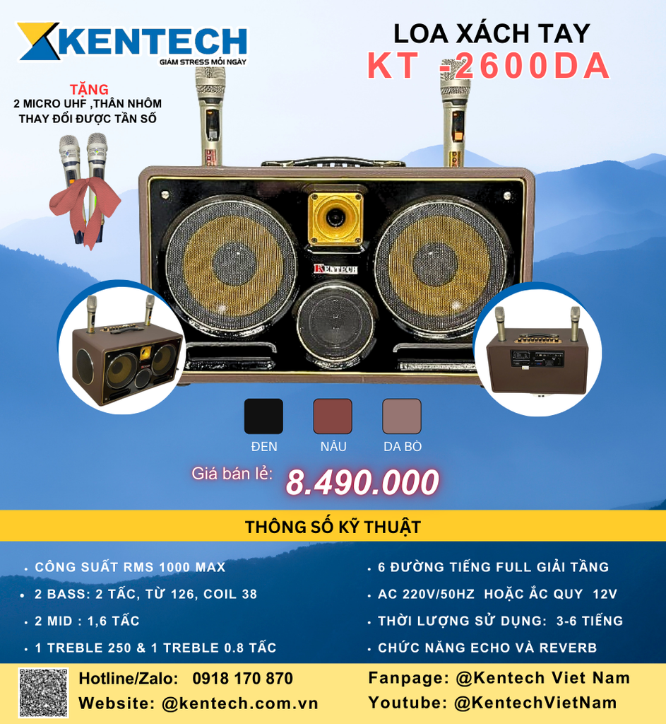 Loa xách tay KT-2600DA