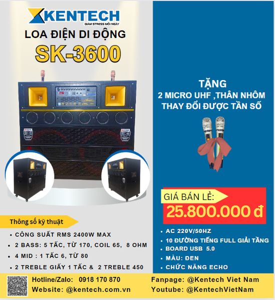 LOA DI ĐỘNG SK﻿ - 3600 – Thiết Bị Âm Thanh