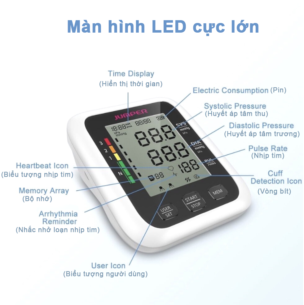 Máy đo huyết áp Jumper JPD-HA100