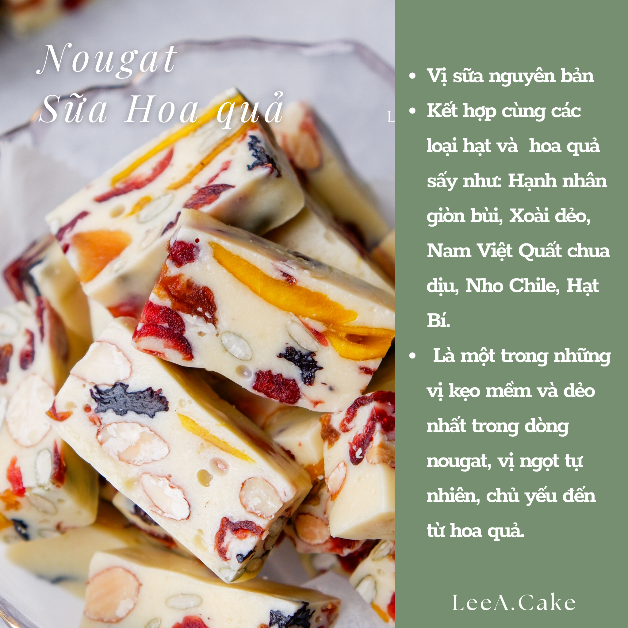 Nougat Vị Sữa Hoa Quả ( Túi Zip 500g )