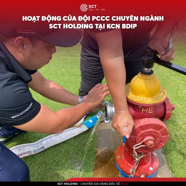  ĐỘI PCCC CHUYÊN NGÀNH SCT HOLDING LUÔN ĐẢM BẢO AN TOÀN PCCC Ở MỨC ĐỘ CAO NHẤT 